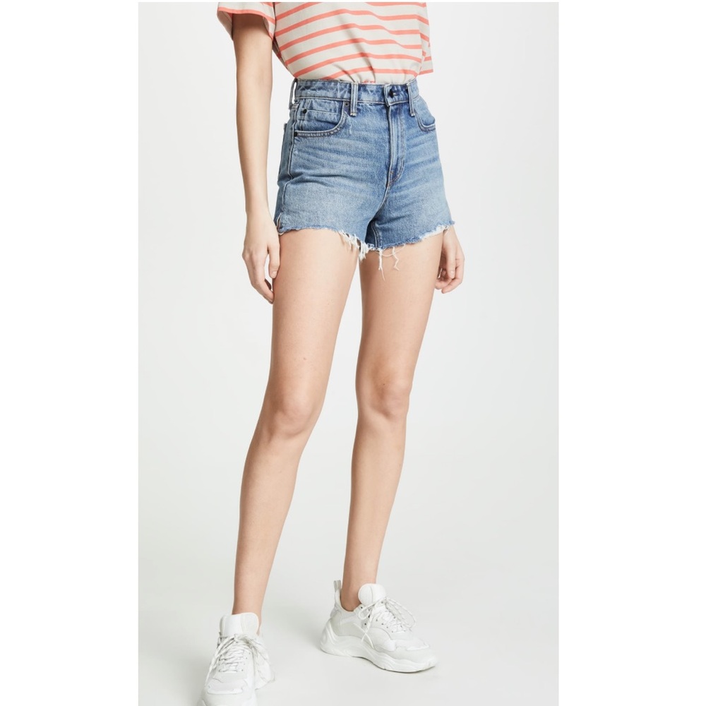 Alexander Wang denim bite cut off shorts